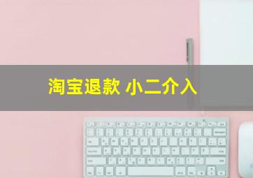 淘宝退款 小二介入